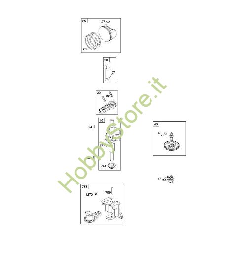 C - Albero a camme, albero motore, contropeso, pistone, anelli, biella B&S - 21 €¦ 21R602-0014-H1 brand Stihl